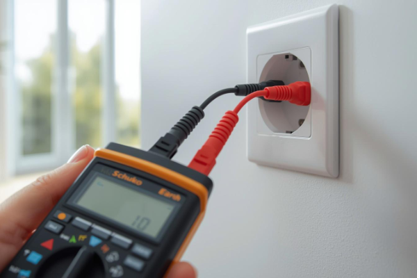 multimetre en train de prendre une mesure